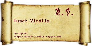 Musch Vitális névjegykártya