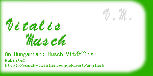 vitalis musch business card